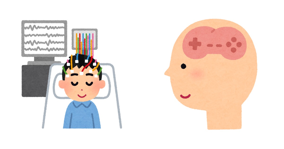 脳のイラストとDNAの二重らせん、病院で医師が患者に説明している場面を並べた、パーキンソン病と遺伝の関係を表すアイキャッチ画像